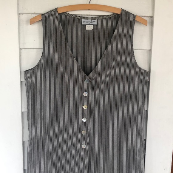 90s Vintage Long Sleeveless Duster / Tunic Top - Picture 7 of 7